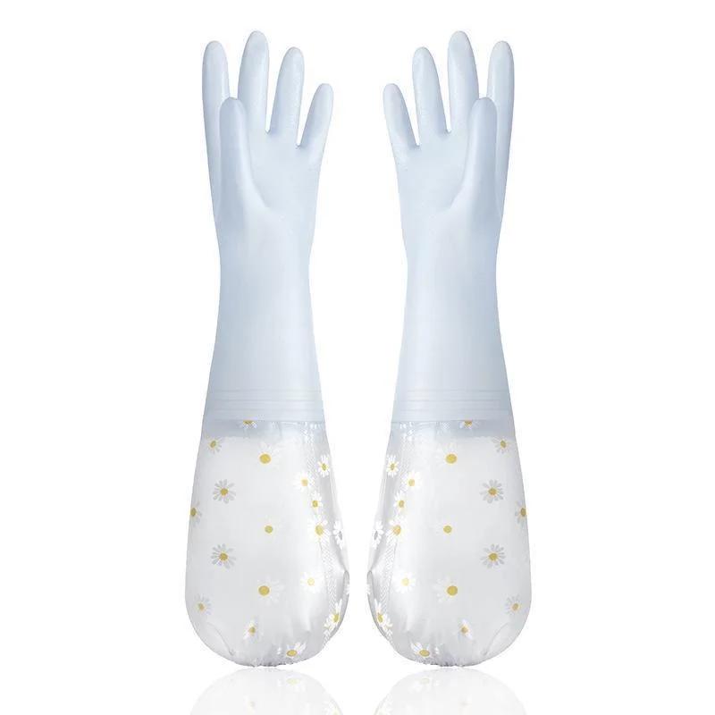 Бытовые резиновые перчатки с длинным рукавом Перчатки для мытья посуды Перчатки для чистки кухонной духовки Перчатки для чистки домашних животных Аксессуары для дома и кухни