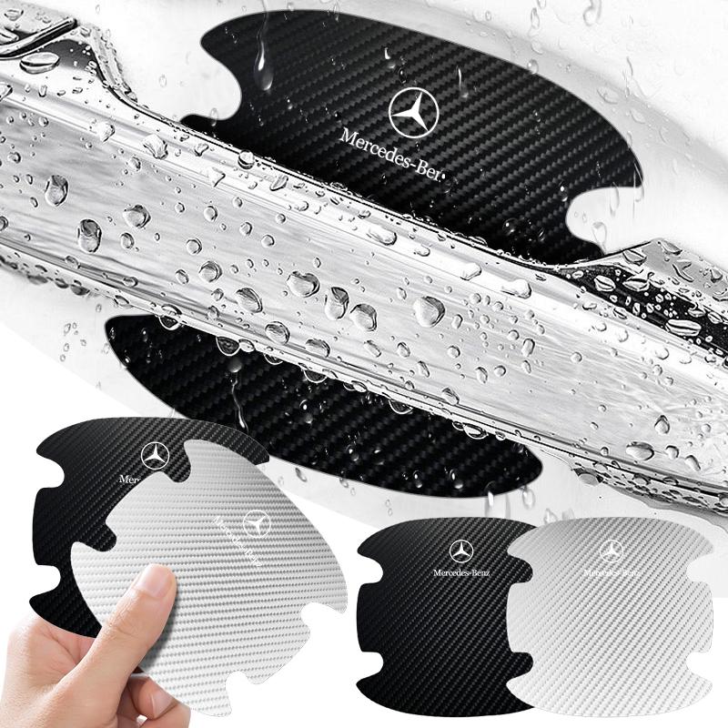 4Pcs Car Door bowl Sticker with Door Handle Bowl Scratch Protective Sticker For Mercedes-Benz W166 W212 W204 C E ML GL GLK Class MQ5