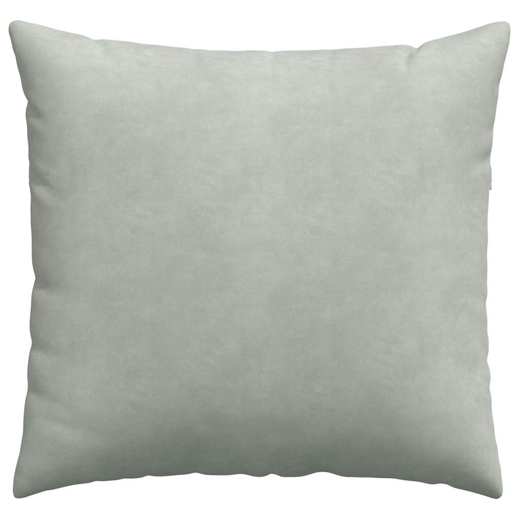 Sofa Cushions 2 Pieces Light Grey 45 x 45 cm Cord Fabric