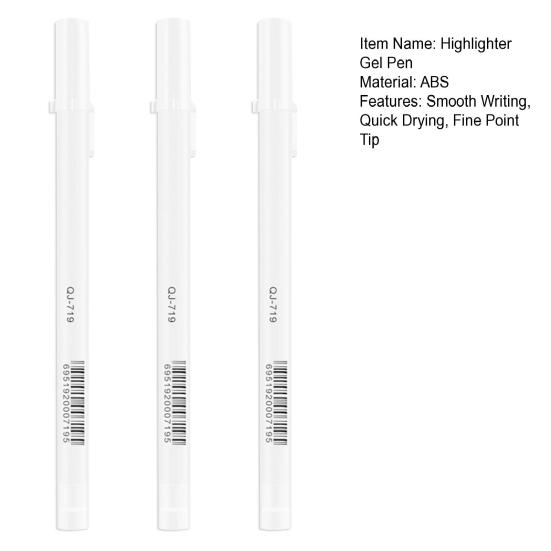 3 шт. гелевая ручка-маркер, белая/золотая/серебряная, чернила-роллеры с подсветкой для черной бумаги, художественный рисунок, ведение дневника, наброски