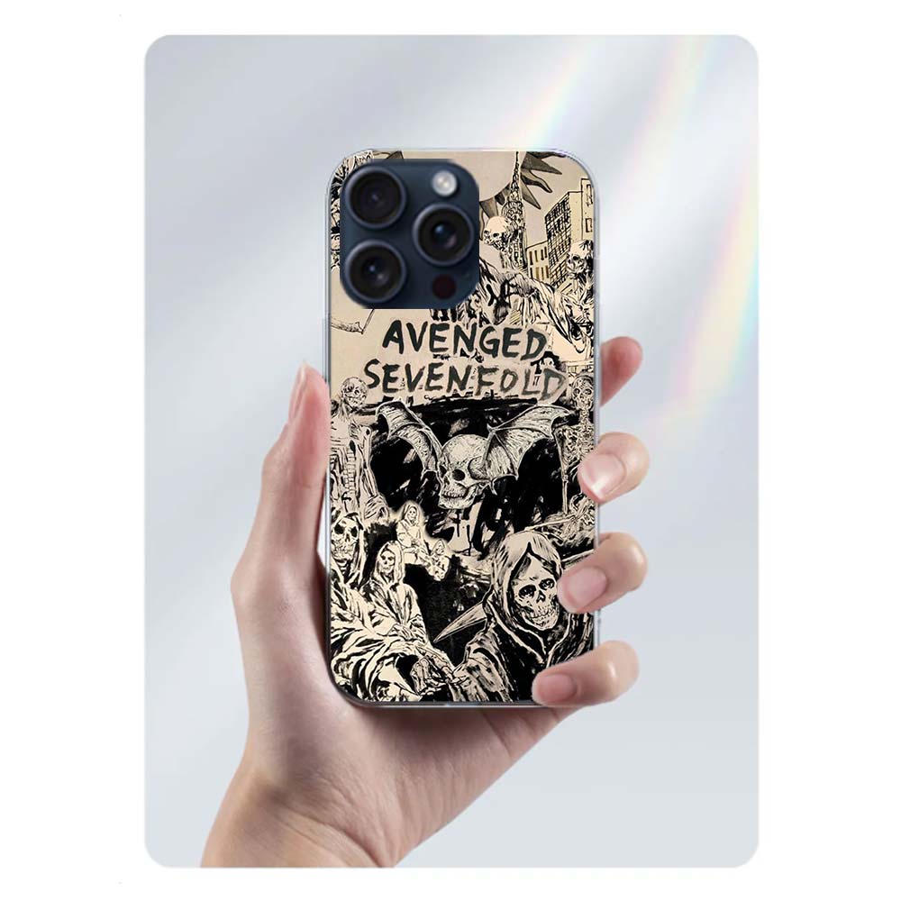 A-Avenged Sevenfold Прозрачный чехол для телефона для iPhone 17 Air 16 Pro Max 15 Pro 14 Plus 17E 16E 11 13 12 Mini Чехлы Fundas Cell T