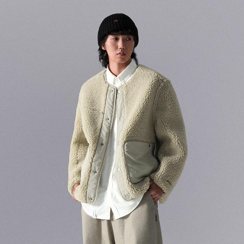 Li Ning CF Suo круглый вырез одна пуговица теплый длинный рукав вязаный свитер мужской свитер лайм AFDU911-2