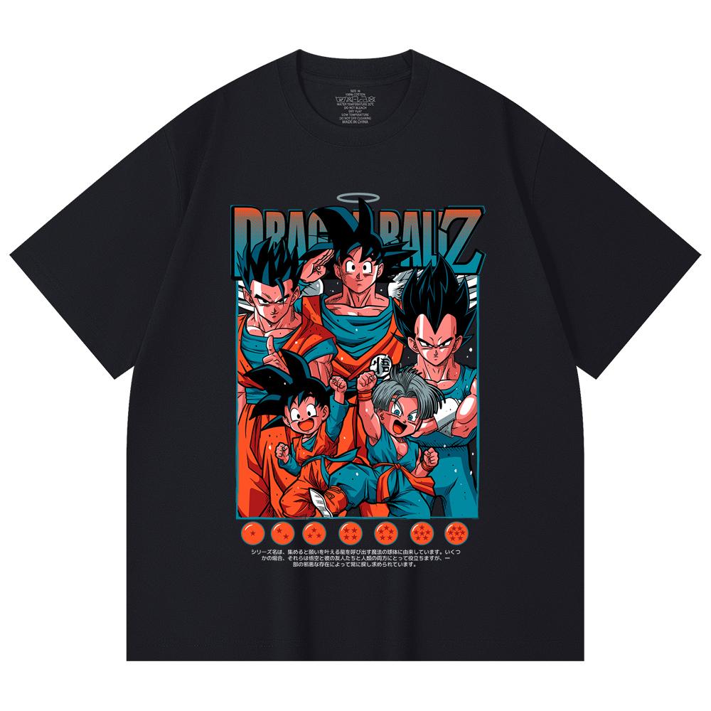 230 Gsm 100% Cotton Dragon Ball V37 Print Unisex Heavy Cotton T Shirt