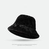 Winter Solid Color Plush Bucket Hat