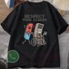 Respect Your Elders Mens Tshirt Summer Tracksiut Roundneck Pullovers Shortsleeved Tops Harajuku Cotton Casual Streetwear