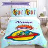 3pcs Custom Name Rugrats Bedding Set Duvet Cover Closure Includes 1 Duvet Cover & 2 Pillowcases for All Seasons Bedroom Decor