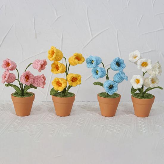 Тканые горшечные растения ручной вязки, мини-горшки для растений, связанные крючком, долговечны, легко моются, для украшения дома