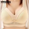 Женский бюстгальтер большого размера, дышащий, непровисающий жилет, со сборками по бокам, без стальных колец, регулируемый бюстгальтер с боковой подтяжкой груди