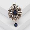 Zinc Alloy Zircon Crystal Brooch Retro Palace Style Pendant Brooch New Corsage Pins  Wedding