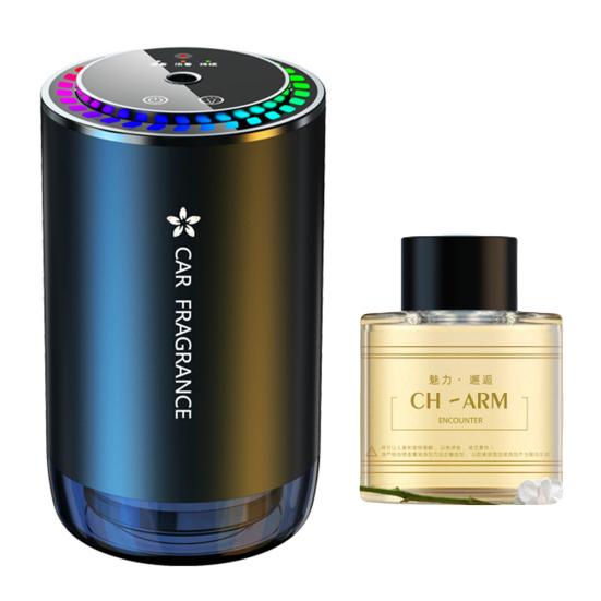 Автомобильный освежитель воздуха, диффузор аромата с красочной подсветкой, автоматическое включение/выключение, 3 режима распыления, перезаряжаемый автоматический диффузор эфирного масла, увлажнитель