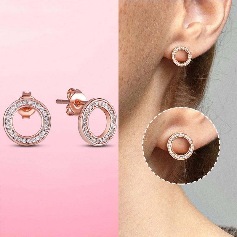 Новые корейские серьги-гвоздики из серебра 925 пробы круглые для женщин с кристаллами циркония свадебные помолвочные оригинальные серебряные 925 пробы ювелирные изделия подарок