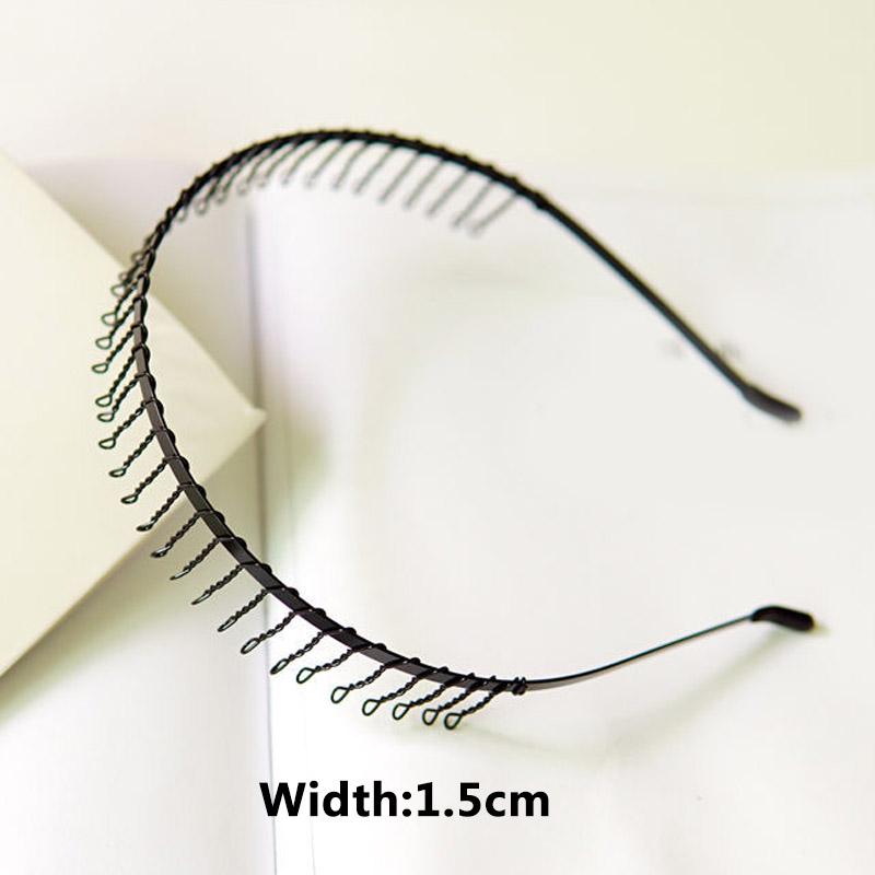 Модные женские мужские унисекс модные черные волны высокого качества 1 шт аксессуары повязка для волос металлический спортивный минималистский
