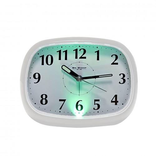 Hometime Alarm - Oval with Light & Snooze White *(60/100)*