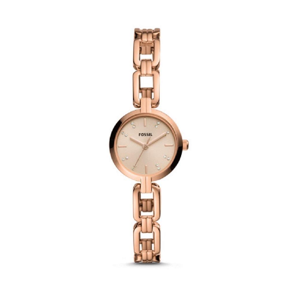 Fossil Fossil Kerrigan Mini BQ3443 Rose Stainless Steel Watch Rose Gold Stainless Quartz Analog Ladies Watch Bq3443 Gold-Tone