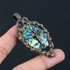 Tree Of Life Abalone Shell Gemstone Pure Copper Wire Wrapped Handmade Jewelry Pendant For Gift