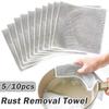 Double-sided Steel Wire Rags Kitchen Dish Pot Washing Cloth Metal Silver Wires Cleaning Cloths Towel Mesh Washrags Clean Tools