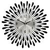 Modern Iron Art Wall Clock With Silent Sweep Movement For Living Room Decor