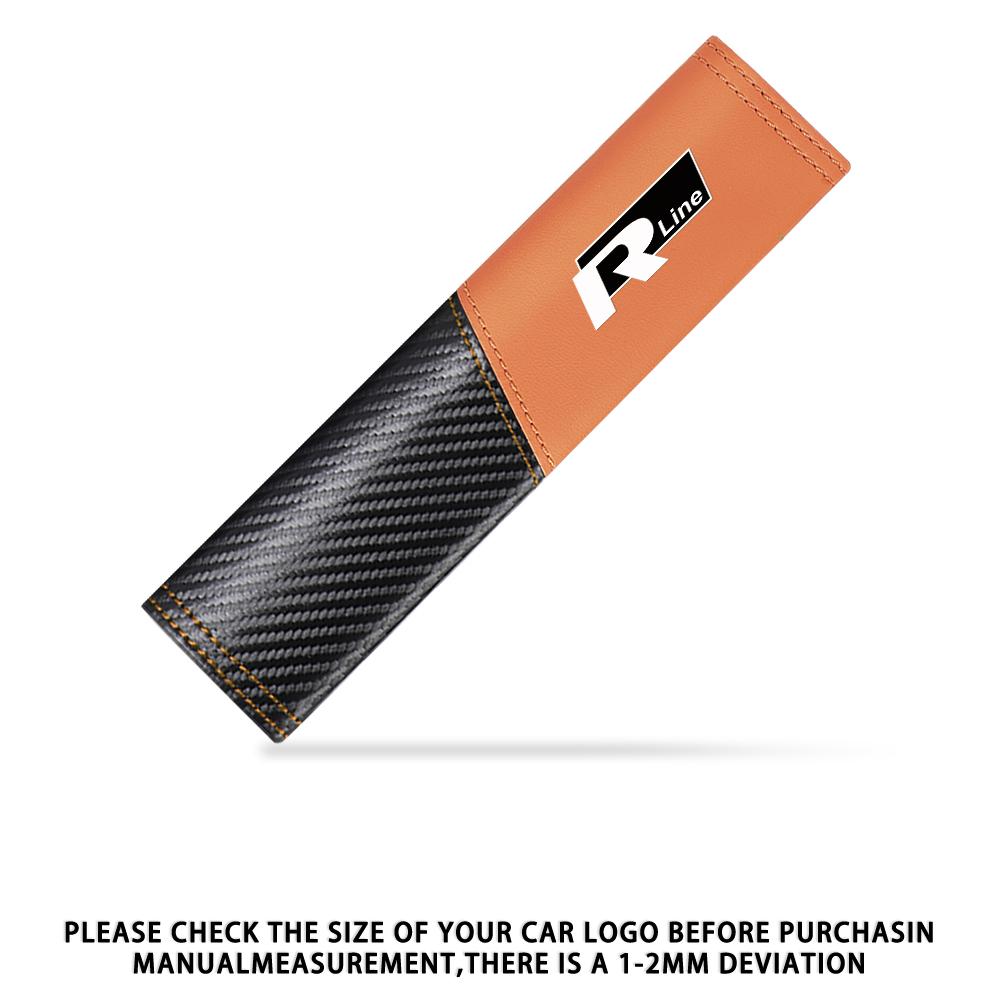 Car Interior Carbon Fiber Seat Belt Shoulders Pads Covers Accessories For Volkswagen VW Golf R GTI Jetta Rline Passat Taigo MK4 zg4