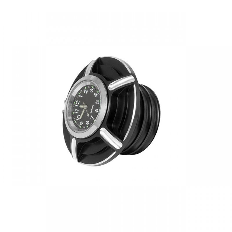 CNC Aluminum Fuel Tank Cap With Integrated Gauge Shut-Off Valve Harley-Davidson XL883 XL1200 X48 Custom Motorcycle