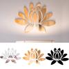 3D DIY Lotus Flower Mirror Wall Sticker Removable Acrylic Art Mural Decal Stickers For Living Room Bedroom Home Decorations