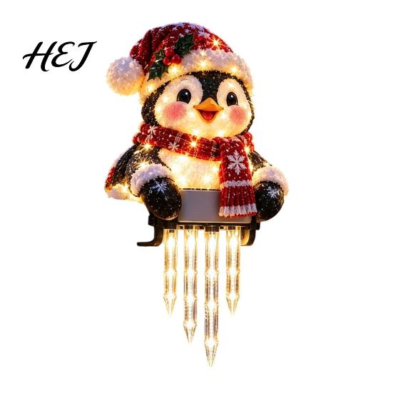 Winter Home Entrance Decorations Glow Snowman Icicle Light Decor, Christmas Outdoor Decorations, Hanging Illuminated Holiday Figurine LED Lights