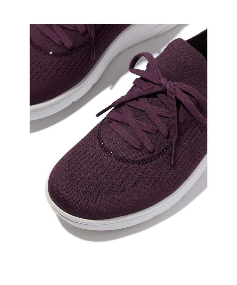 Fitflop [Super-Q] Женские вязаные слипоны с отделкой кристаллами - Plumberry (Ft59K2N11Z)