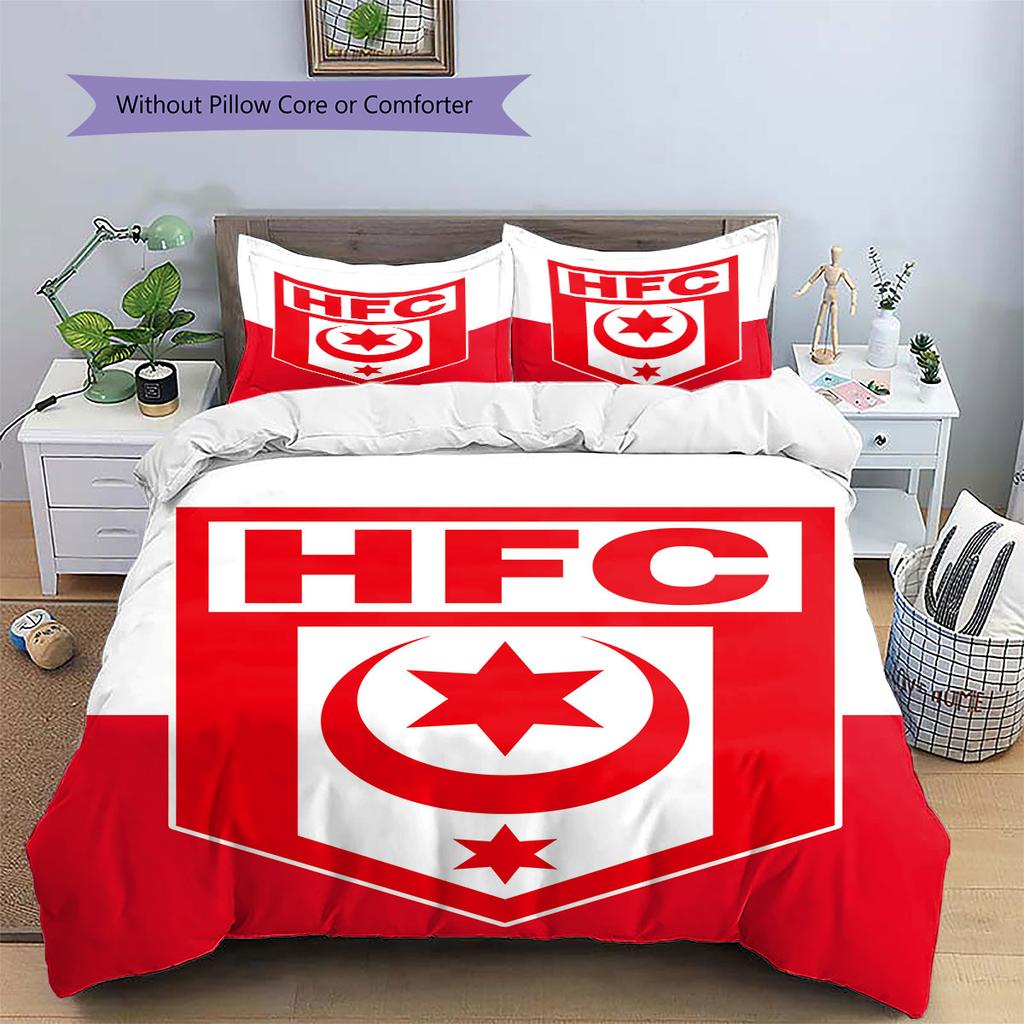 Постельное белье с узором Hallescher FC, Комплект с одеялом, Пододеяльник, Наволочка, Домашний подарок на день рождения(1 пододеяльник + 2 наволочки, без наполнителя)