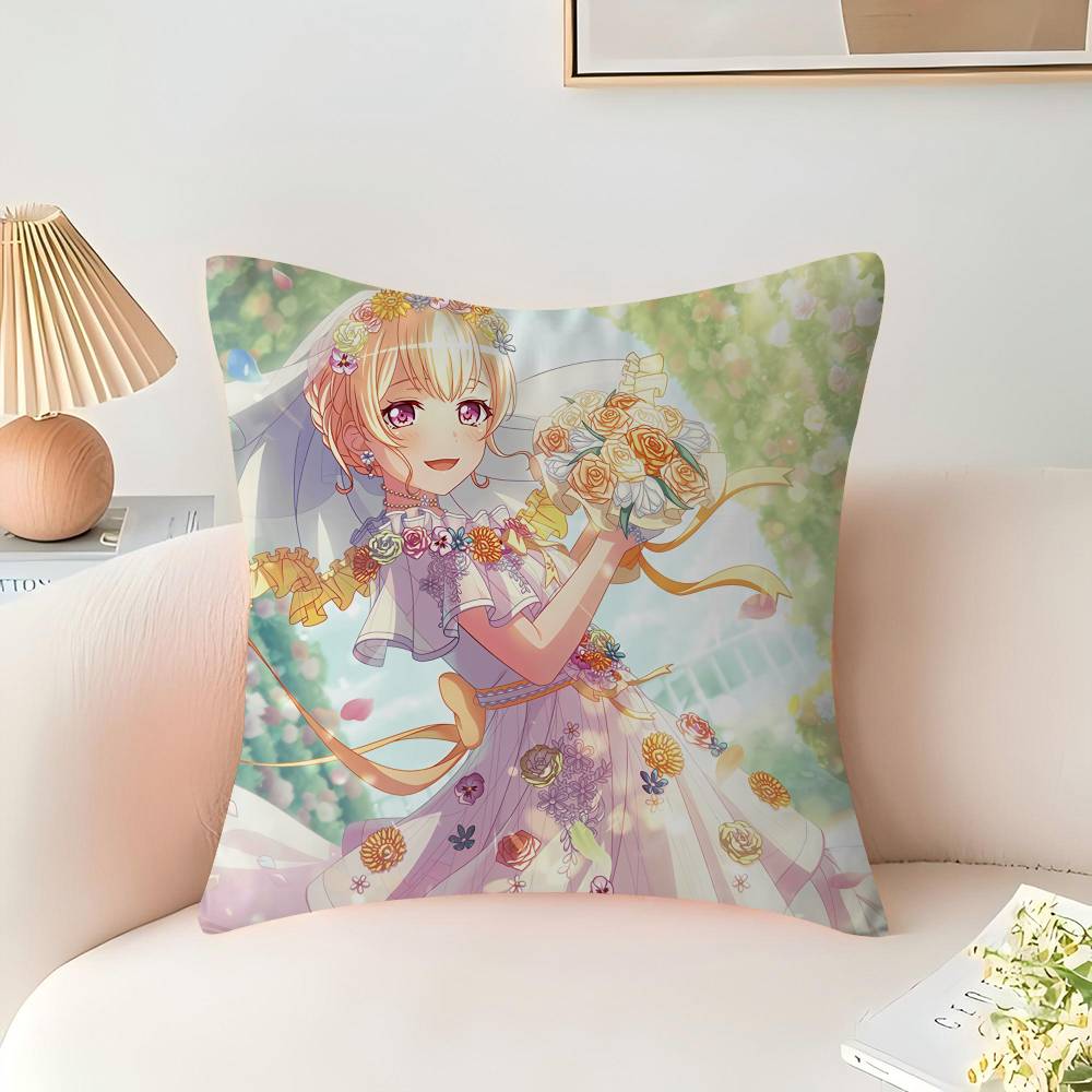 Shirasagi Chisato Pillow Cover for Bedroom Room and Living Room Sofa Decorative Cushion Cover
