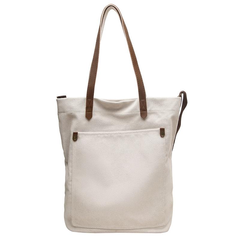 Холщовая сумка женская на плечо через плечо большая вместимость ленивый ветер хозяйственная сумка простая и универсальная
