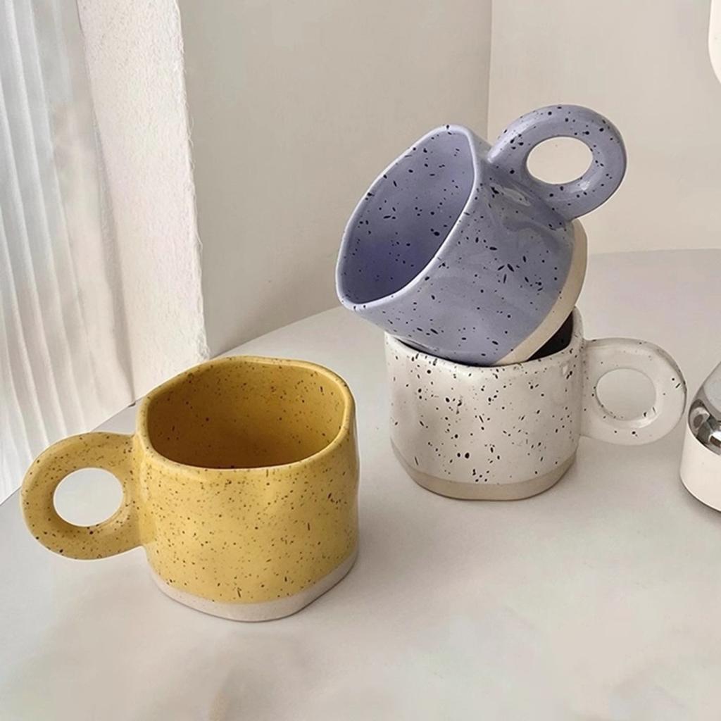 Керамическая кофейная кружка 280 мл, уникальная нестандартная термостойкая универсальная емкость для напитков, износостойкая кружка для любителей латте и молока для домашнего офиса, бара