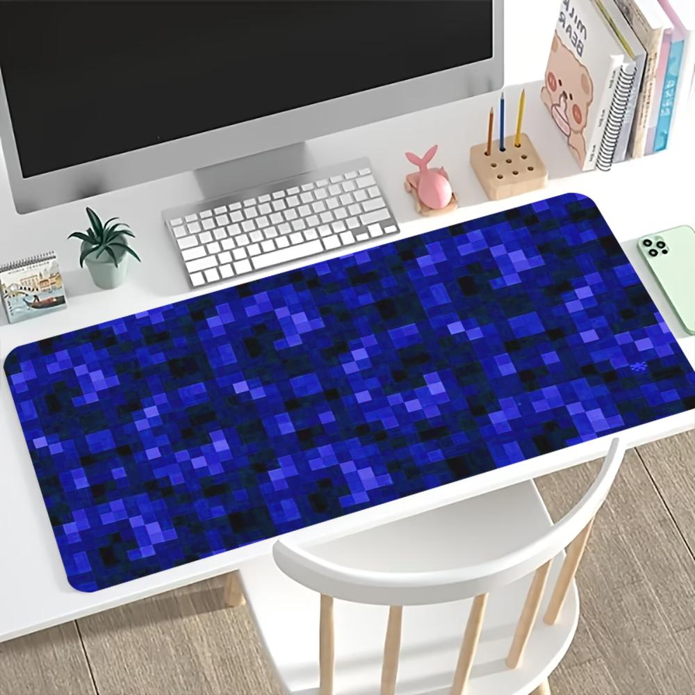 Vibrant Pixel Block GameStyle Geometric Art NonSlip Rubber Mouse Pad For Accurate Mouse Control Gaming Laptop Desktop Work
