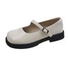 Fashion New Arrival Japanese Style Vintage Buckle Mary Janes Shoes Women'S Shallow Mouth Casual Student Leather Shoes Thick Bottom