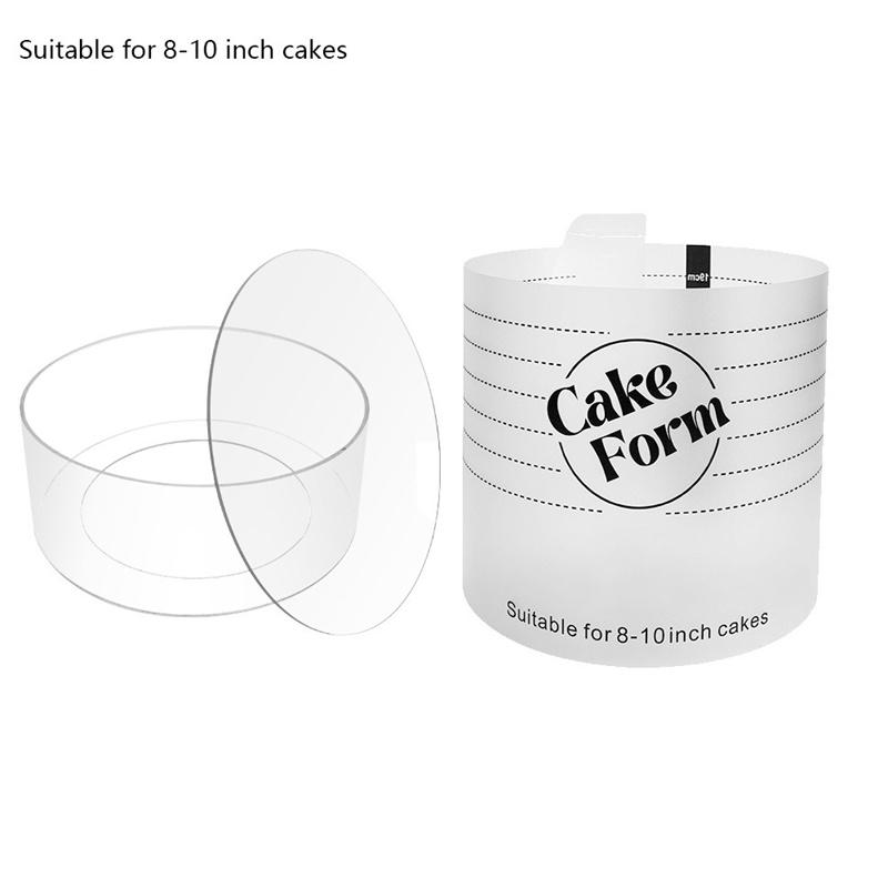 Регулируемая круглая форма для торта 4-10 дюймов, выдвижные инструменты для мастики, кольцо для муссового торта, акриловое кольцо, форма для выпечки, инструменты для украшения торта