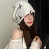 Korean Style Butterfly Print Beanies Holes Pullover Hat Harajuku Hair Caps  Female