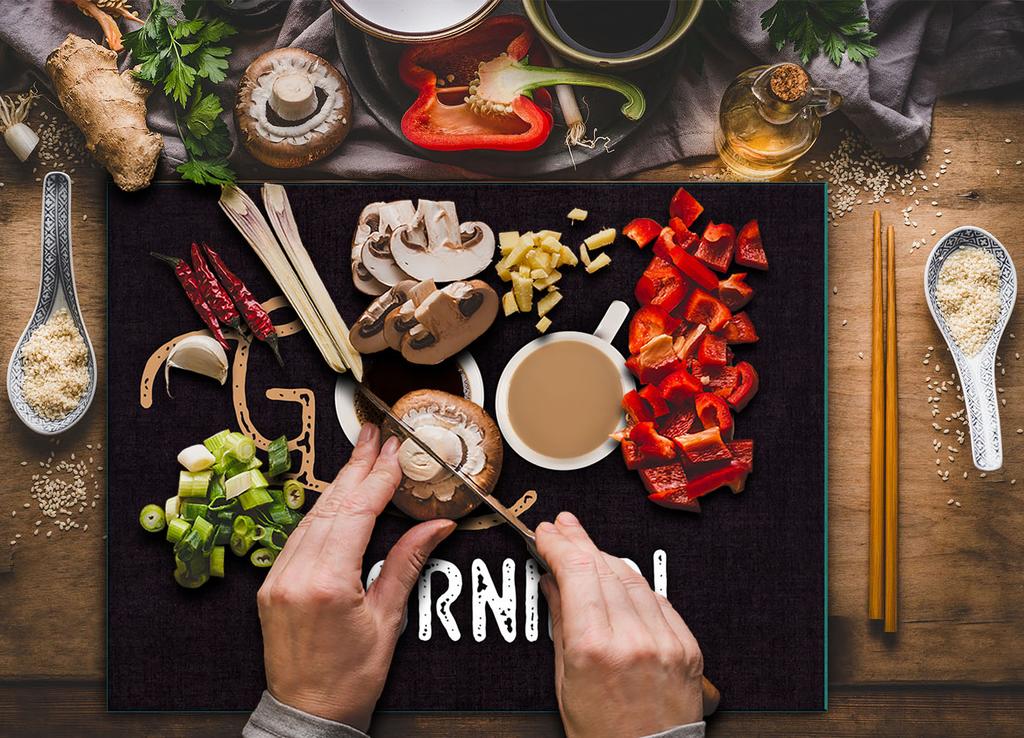 TEMPERED GLASS CUTTING BOARD 30x22 COFFEE
