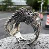 Горячая Распродажа Изысканные Кольца с Драконами Готический Панк Стиль Крылья Птерозавра Открывающиеся Регулируемые Кольца Винтажные Ювелирные Аксессуары Подарки