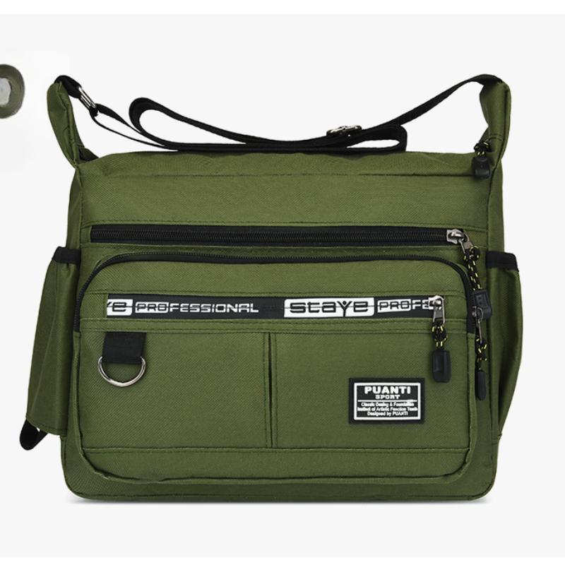 Мужская сумка через плечо из ткани Оксфорд, повседневная дорожная сумка через плечо, большая вместимость, средняя по возрасту, маленькая квадратная сумка, сумка для инструментов