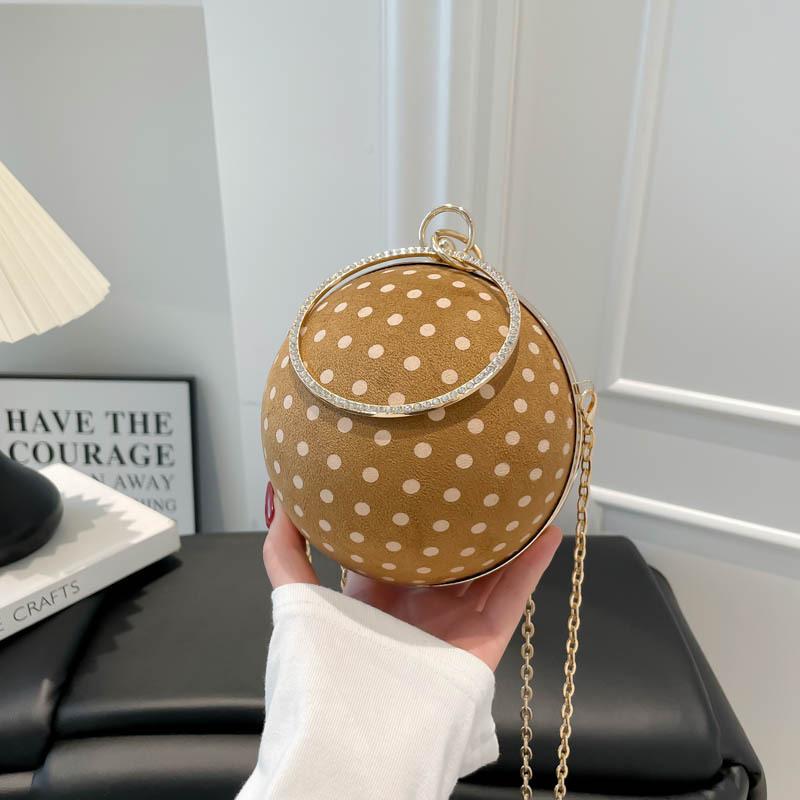 Модная ручная маленькая сумка кроссбоди круглой формы, легкая роскошная сумка-кроссбоди на цепочке на одно плечо