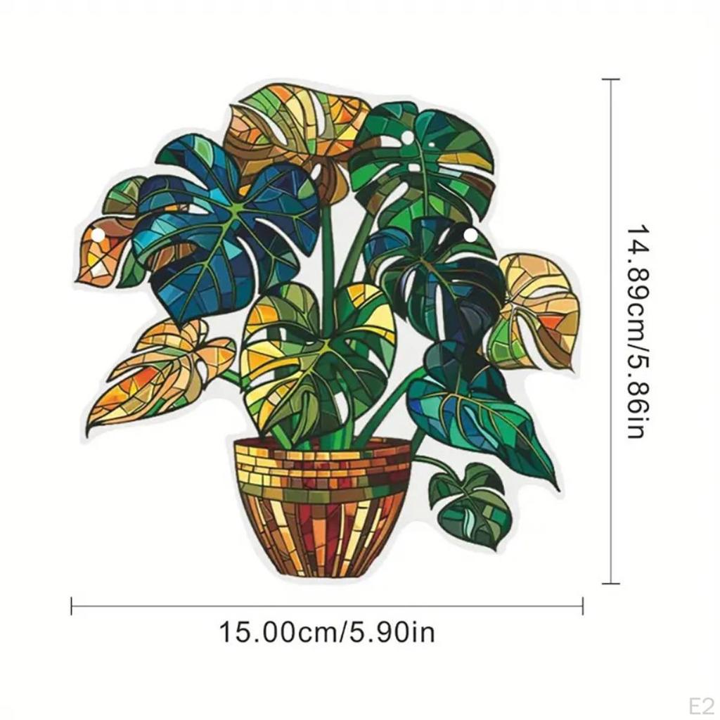 Potted Plants Hanging Sign 2D Acrylic Bonsai Decoration Home Decor Friend Gift Collecting Decorative