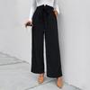 YYFS Женские модные повседневные весенне-осенние однотонные свободные брюки со средней талией и капри