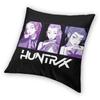 KPop Demon Hunters Huntrix Наволочка Двусторонняя Печать Полиэстер Чехол для Подушки Подарок Чехол для Наволочки Домашний Квадратный 45X45см