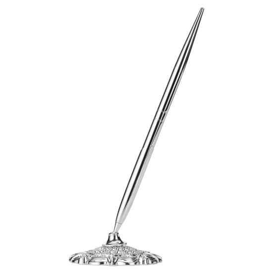 Vintage Metal Desktop Bank Counter Pen Holder Base Office Stationery Accessory