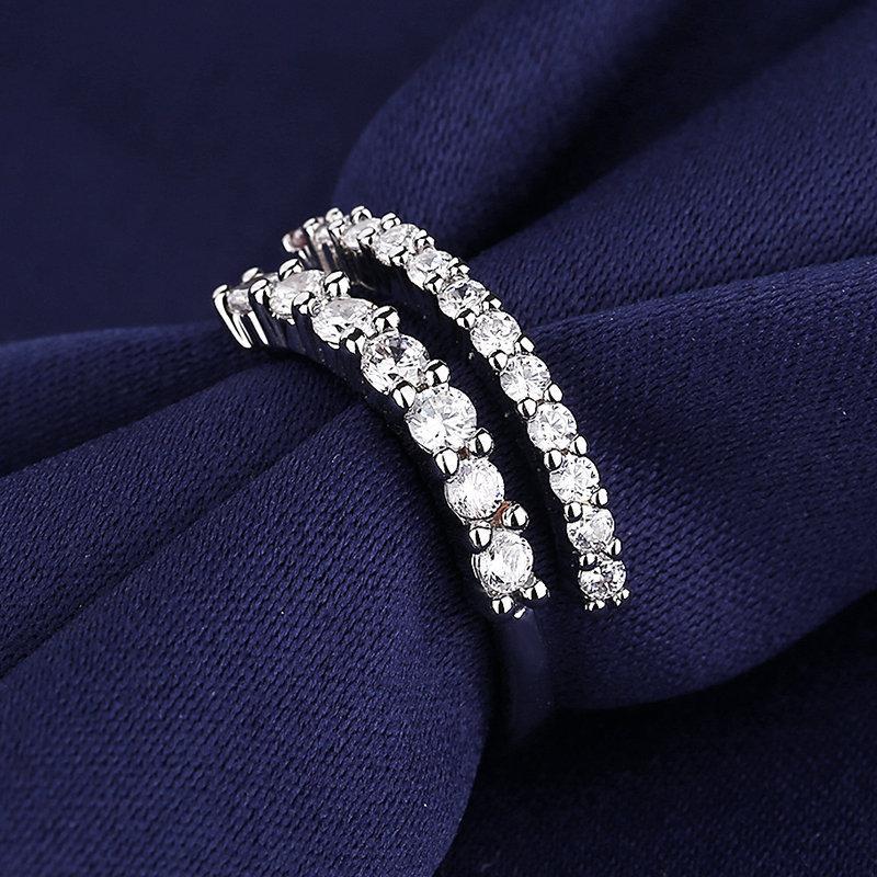 925 Silve Gorgeous Shiny Zircon Stone Ring For Women Engagement Wedding Luxury High Quality Fine Jewelry