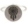 [Q6221] - Handmade Silver 'Boho' Ring (dreamcatcher) - 11x11 Mm