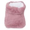 Electric Heated Foot Warmer Pink 5V USB Rechargeable Thickened Foot Warmer Boots for Home Office Dormitory