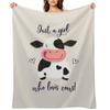 Just A Girl Who Loves Cows! Hearts And Holstein. Throw Blanket Thermal for winter Soft Plush Plaid Shaggy Blankets