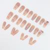 24 Pieces New Product Sweet Fairy Gas Long Love Pink Diamond Flash Hollow Stars Wear Nail Unloading Nail Art