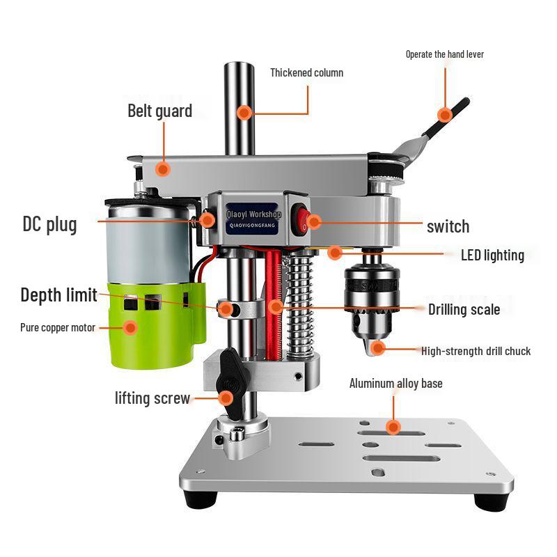 Мини-прецизионный настольный сверлильный станок: Аксессуары для самостоятельного ремонта часов и не только