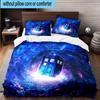 3PCS telephone booth 3pcs Bedding,Including 3PCS Duvet Cover And 2pcs Pillowcases Perfect for Christmas,Ideal for Bedroom, Dormitory