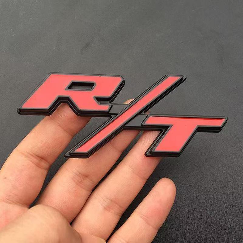 3D Metal R T Car Front Grille Rear Trunk Emblem Badge Sticker Accessory